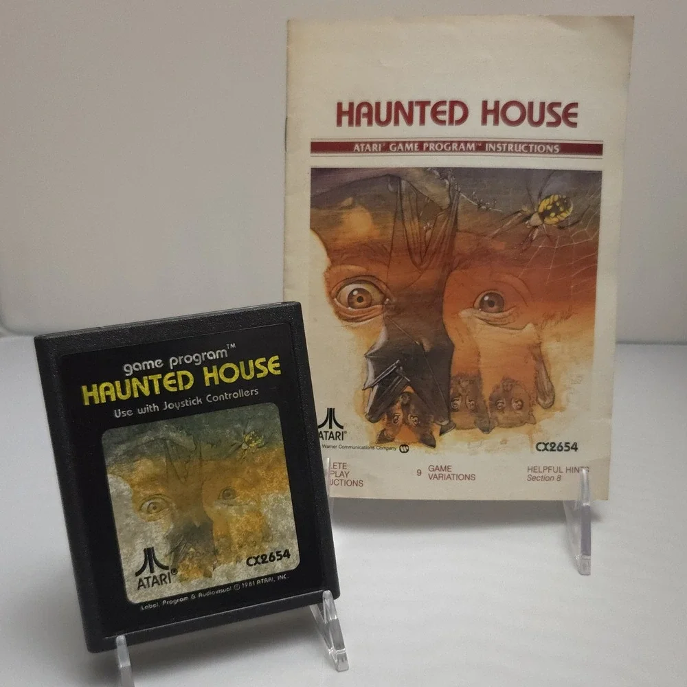 Haunted House (Atari 2600, 1981) Game Cartridge & Manual - Tested & Working